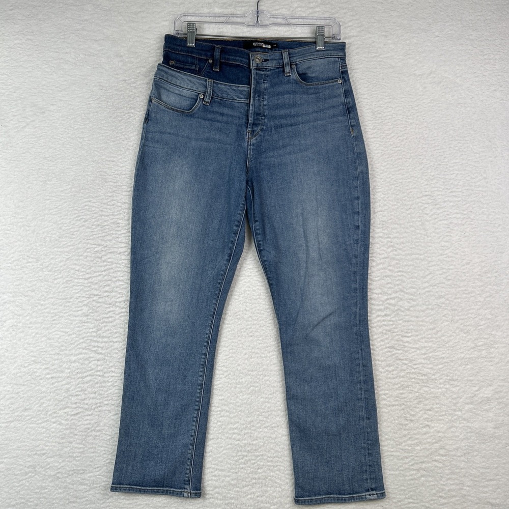 Hudson Jeans Womens Size 29 Holly Straight Blue High Rise Spliced Stretch Denim